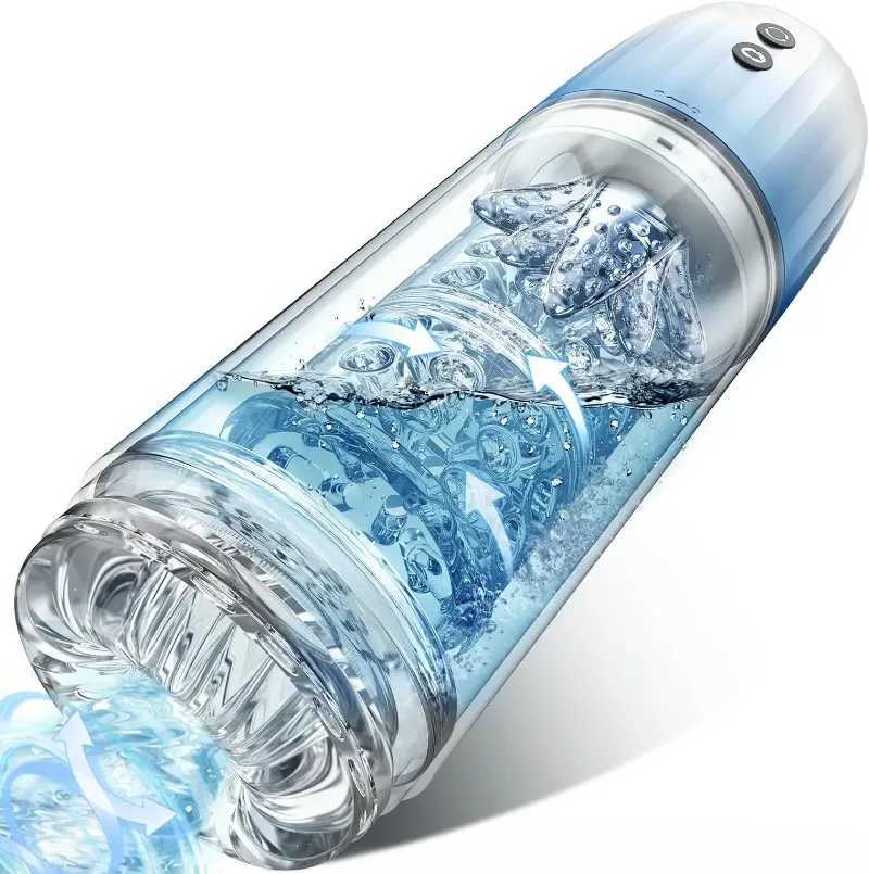 Mens Automatic Sucking Masturbation Cup Rotating Licking Blowjob Penis Massager Pocket Pussy Dicks Glans Stimulator Male Sex Toy W250618