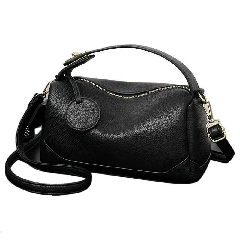 1pc Minimalist Solid Color Boston Bag with Multi-Pocket Design Lightweight Crossbody Handbag for Women