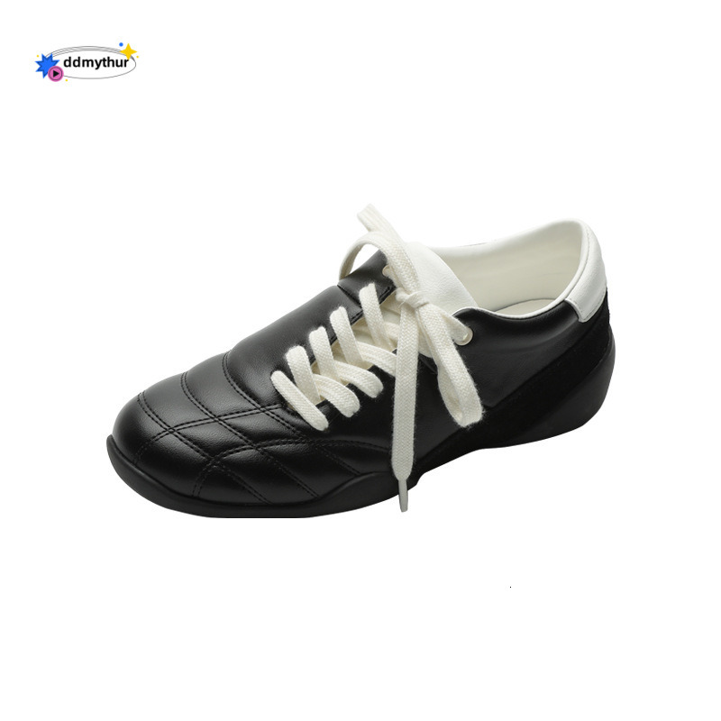 Cowhide Version Height Increasing Cross Strap German Training 2025 New Ballet Sports Women's Autumn Winter Versatile Soccer Running Shoes ddmythu