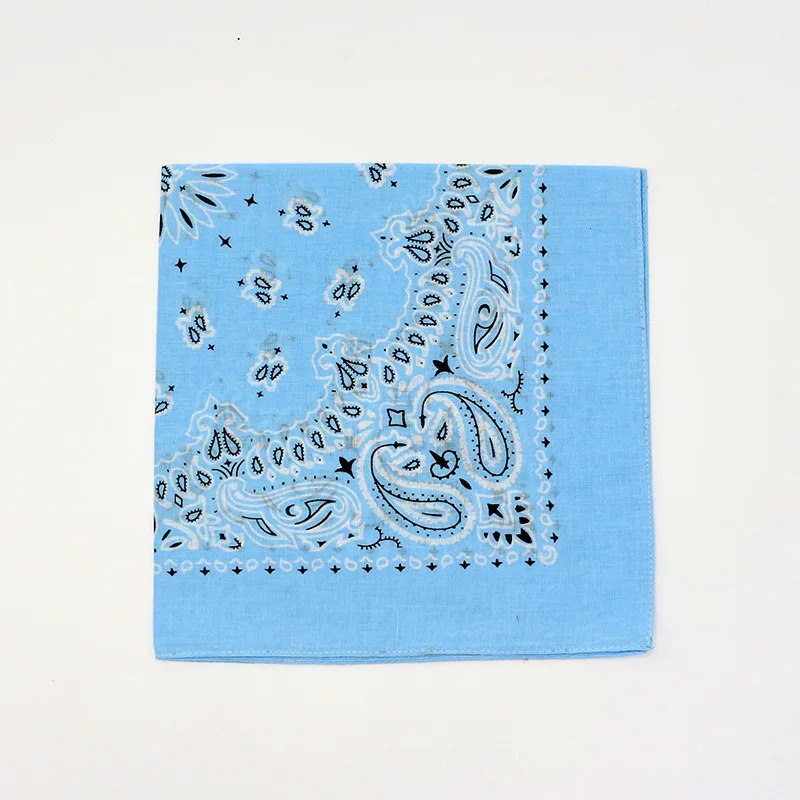 55CM Square Scarf Women Spring Soft Color White Blue Purpel Khaki Paisley Cotton Headband Hip-hop Men Bandana 250617