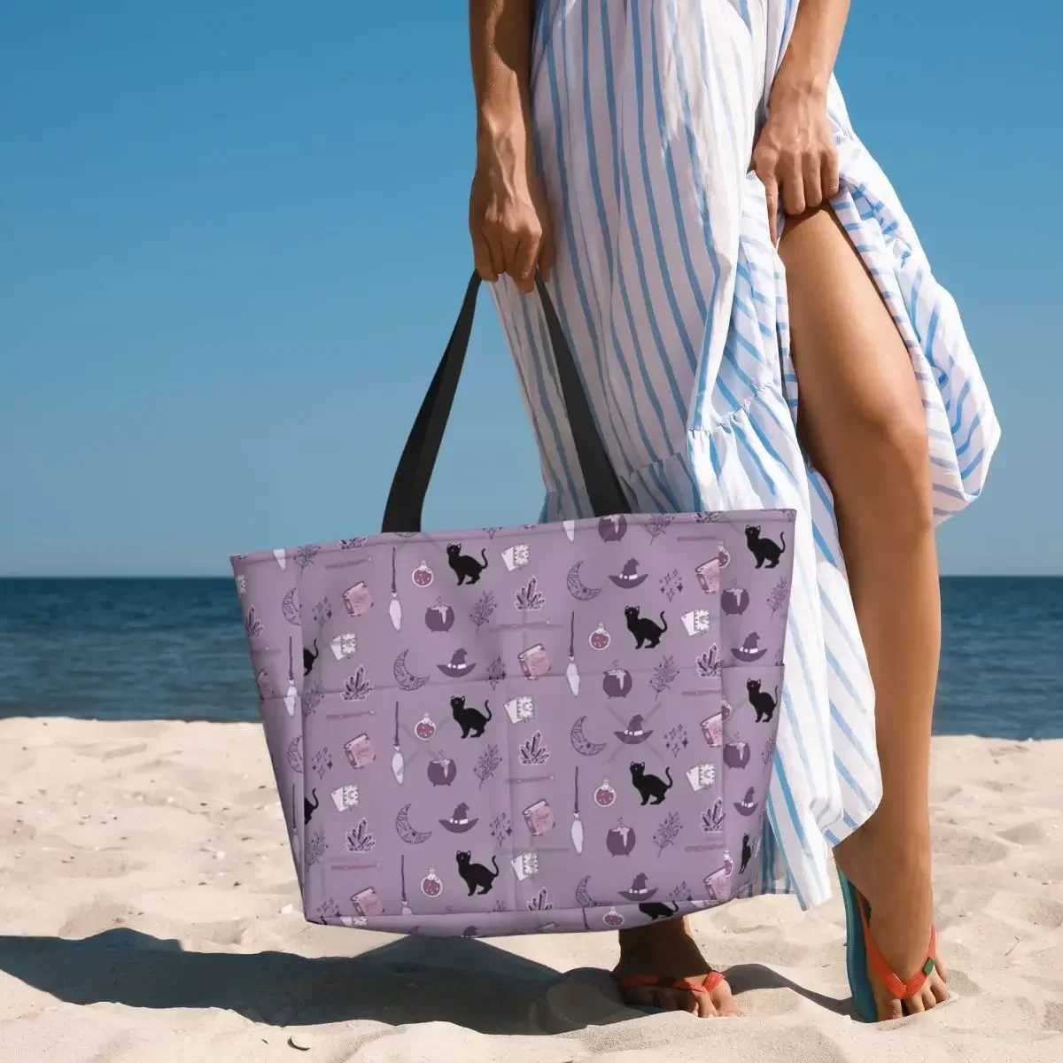 Witch Pack Beach Travel Bag Tote Retro Practical Out Shoulder Multi-Style Pattern W250618
