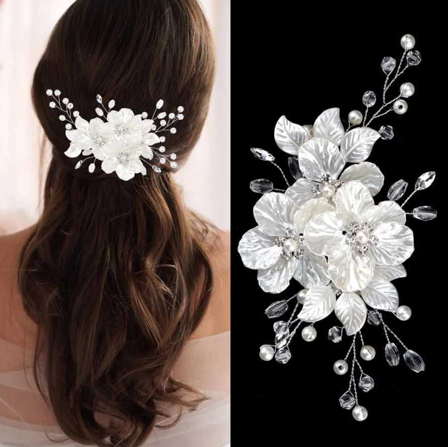Crystal Pearl Flower Hair Clips Elegant Headwear For Women Precious jewels Bridal Wedding Hair Jewelry Styling Tools cessories L2509281S91