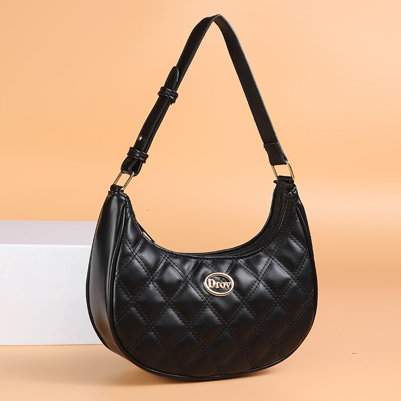Free Shipping 2025 New Designer Bag Solid Color Crescent Women's Armpit Shoulder Bag Casual Boutique Shopping Bag High-end Luxury Handbag