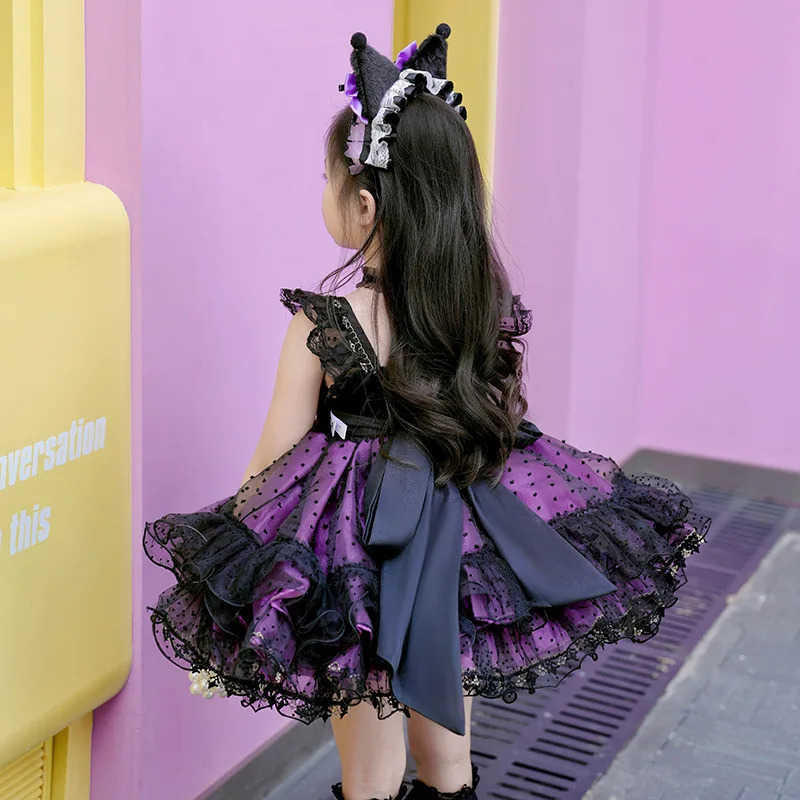 Sanrio 2024 Sanrio Cosplay Girl Kuromi Dress Summer Princess Dress Lolita Cosplay Dress Camisole Dress Summer DressXJ250618