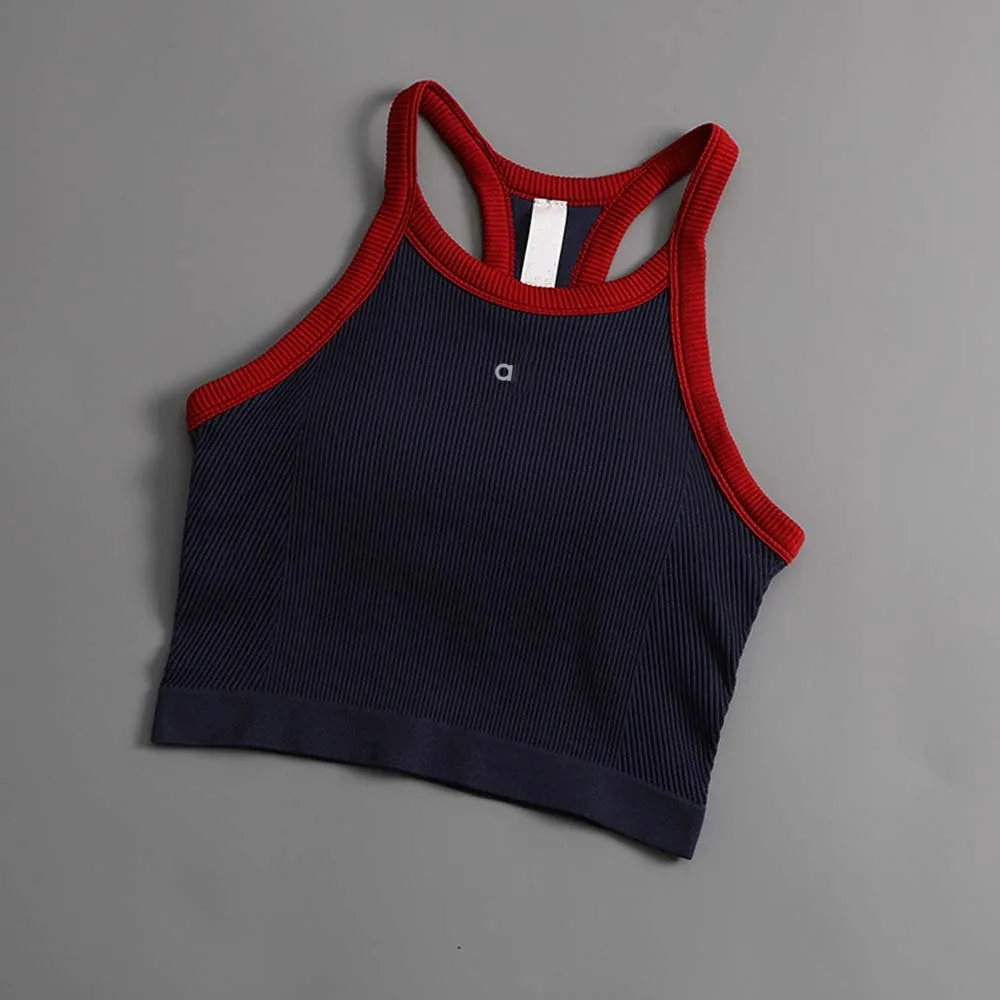 Comfort Fit Women's Yoga Sports Vest with Protective Chest Pad Shock-Proof Running Underwear Yoga Seamless Bra