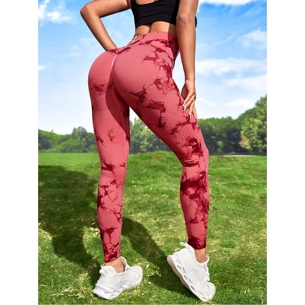 Yoga Pants Leggings Long Femme Xxx Tie Dye Taille Haute Thick Shapewear Seamless Polainas De Women'S Leggings