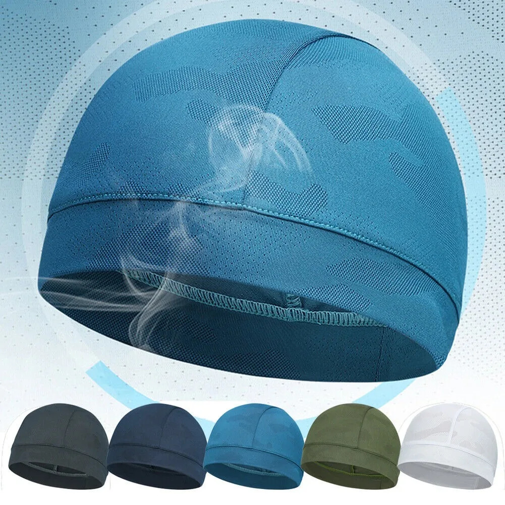 Summer Sports Cooling Skull Cap Cycling Running Motorcycle Helmet Liner Beanies Hat Breathable Sweat Wicking Hat for Men Women 250618