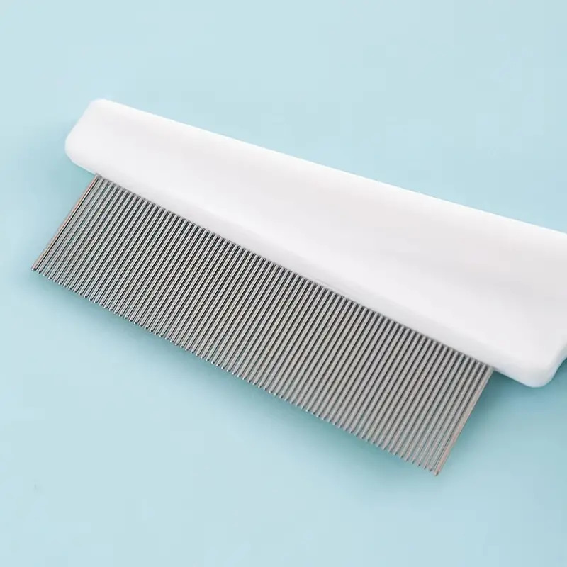 Pet comb Dog flea comb Cat flea removal comb Plastic dense tooth special comb Steel needle comb Hair removal comb