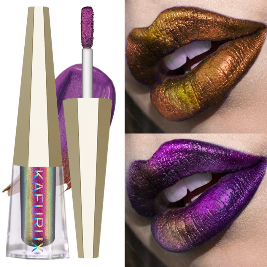 Chrome Shifting Pigments Chameleon Liquid Lipstick or Eyeshadow Shiny Long Lasting Multichrome High Quality Lip Gloss Lip Makeup 250618