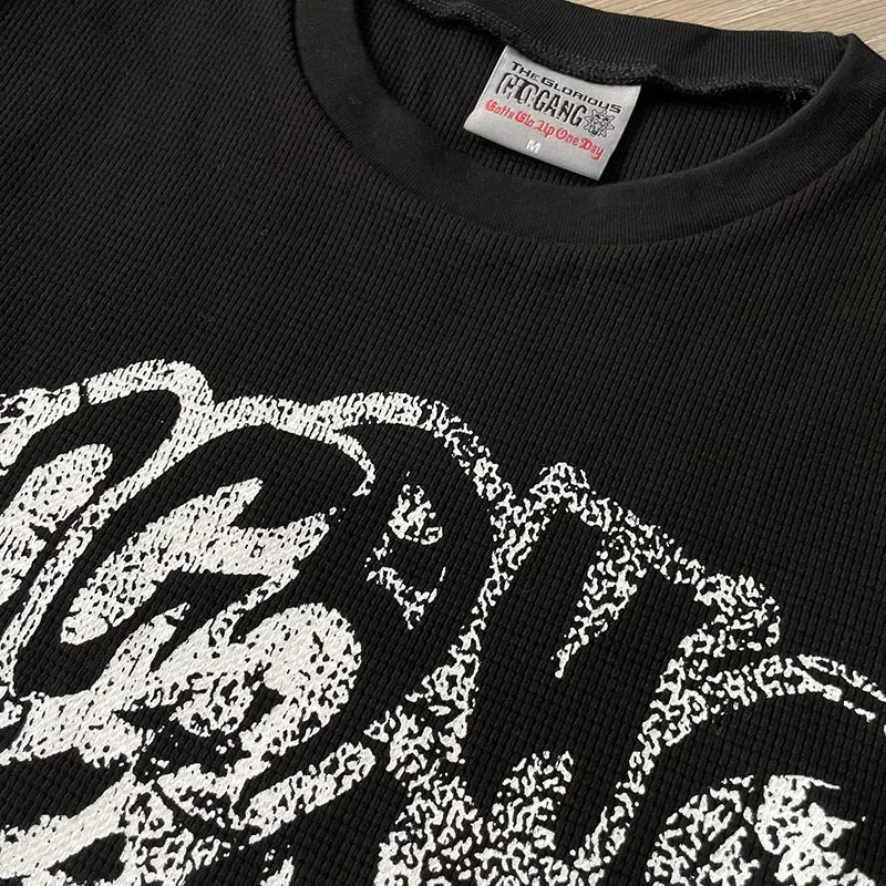 Glo Gang Eroded Glo Thermal Tee Cartoon long sleeve cotton T-shirt European and American fashion 250617