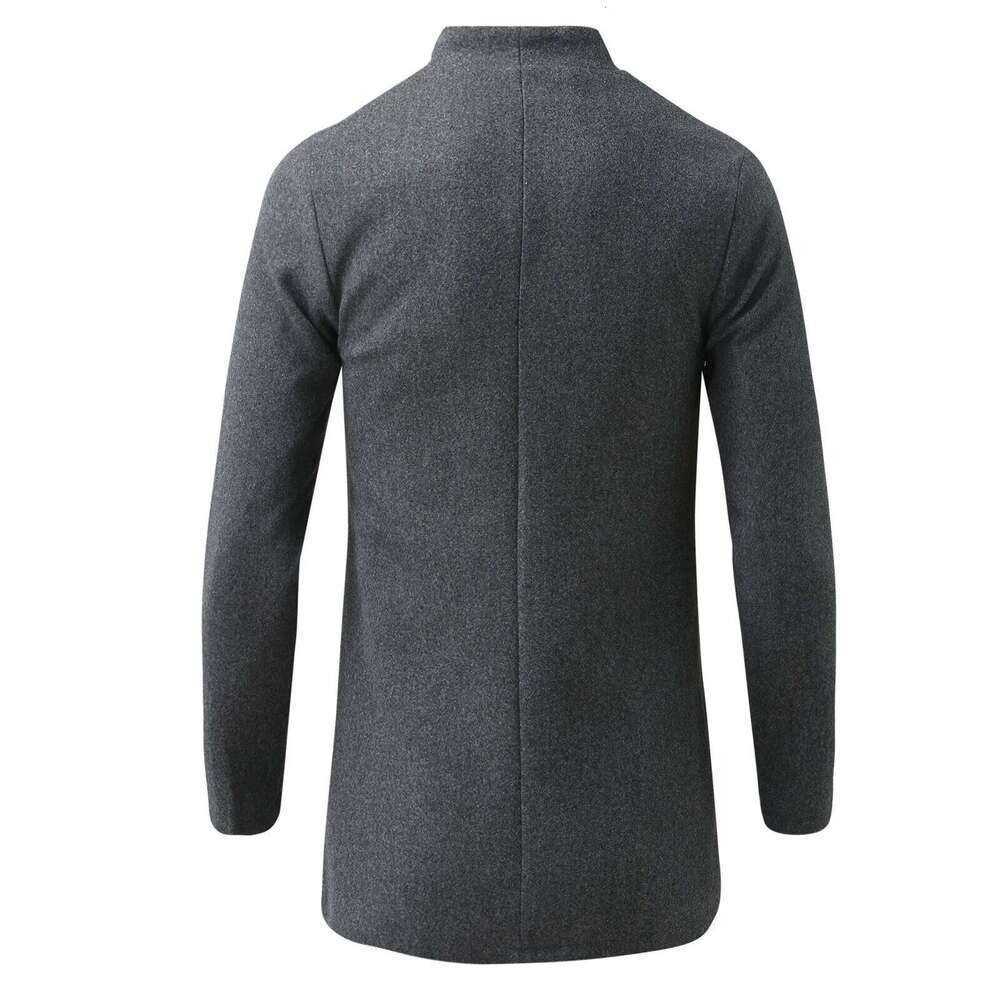 Elegant Unisex Stylish Overcoat For Gentlemen: Classic Tailored Design & Practical Insulated Layered Garment