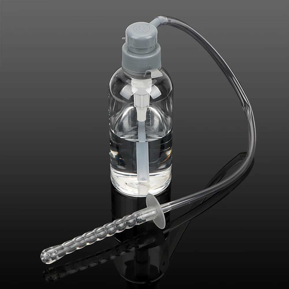 300mL Oil Pump Plug Anal Washer for Women Vaginal Shower Men Butt Cleaner Sex Toys Couples Adult Games Erotic W250618