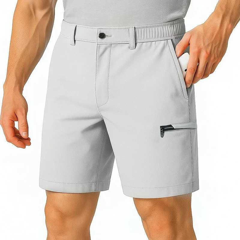 Dress Shorts Men Quick Dry Casual Bermuda Shorts Summer Ice Silk Cooling Business Zipper Fly Formal Shorts Men Work Wear Office XJ250618