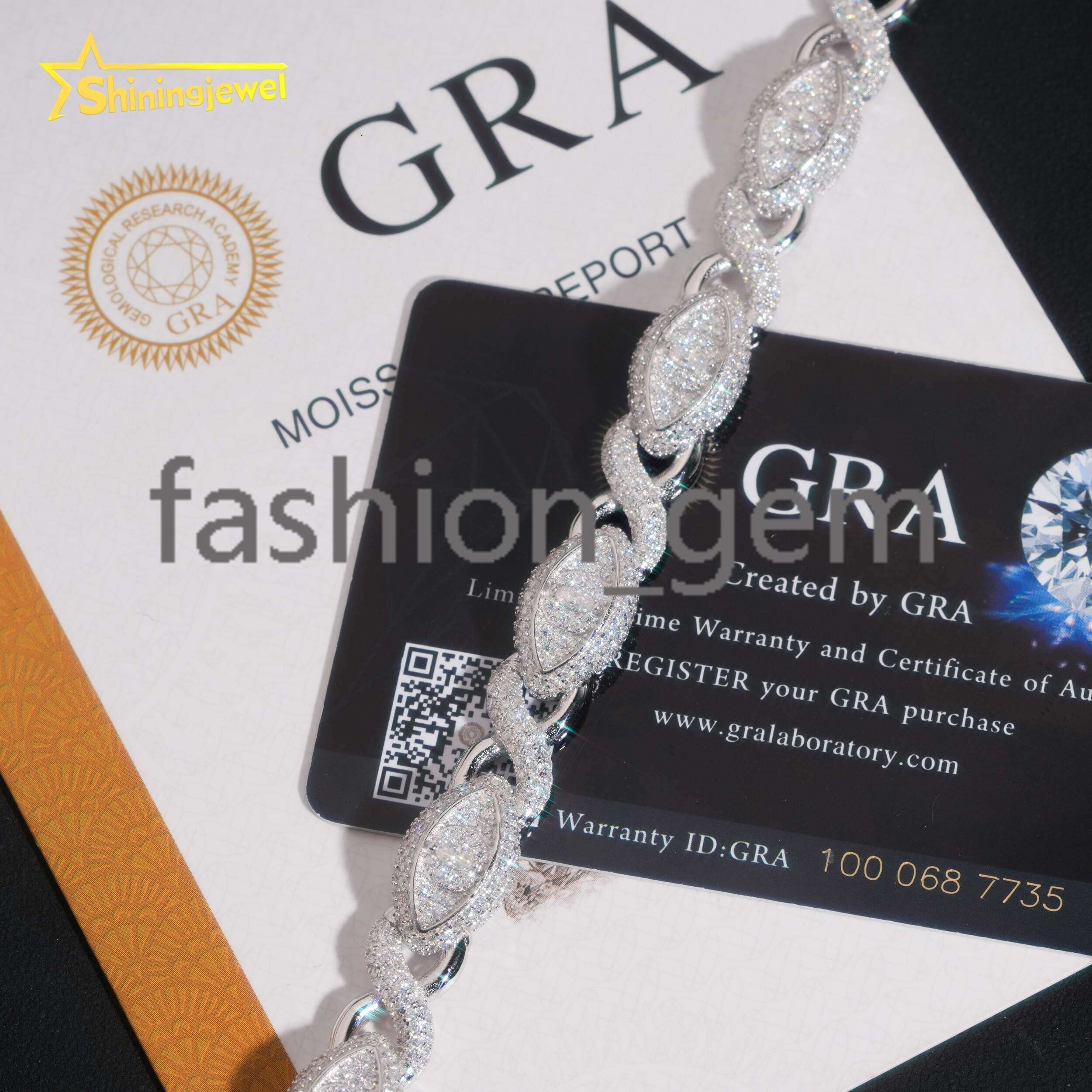 925 Silver Moissanite Cuff Bracelet for Unisex Fashion Diamond Cut Cuban Chain Iced Out Silver Hip Hop Jewelry