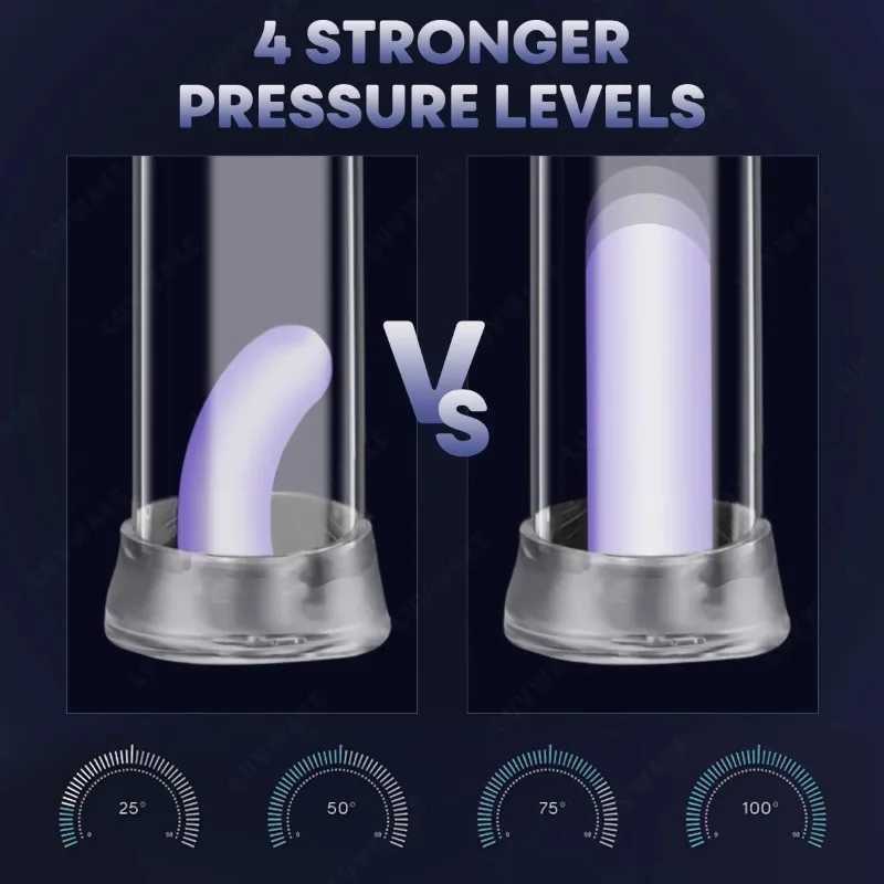 4 Suction Modes Vacuum Automatic Penis Pump Vacuum Sex Toys for Male Masturbation Penis Extender Vacuum Pump Enlargement W250618