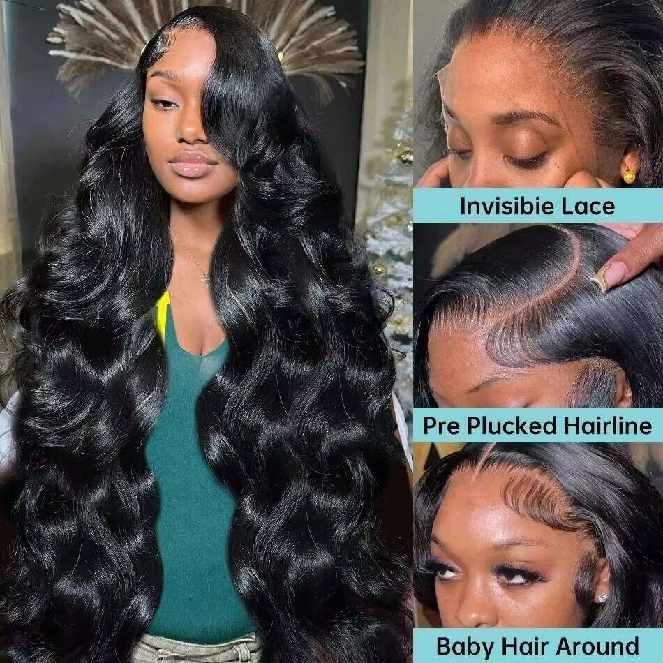 13x6 HD 220% 40 42 Inch Body Water Wave Front Human Hair Wigs 13x4 Lace Frontal 5x5 Glueless Closure Ready To Wear Wig