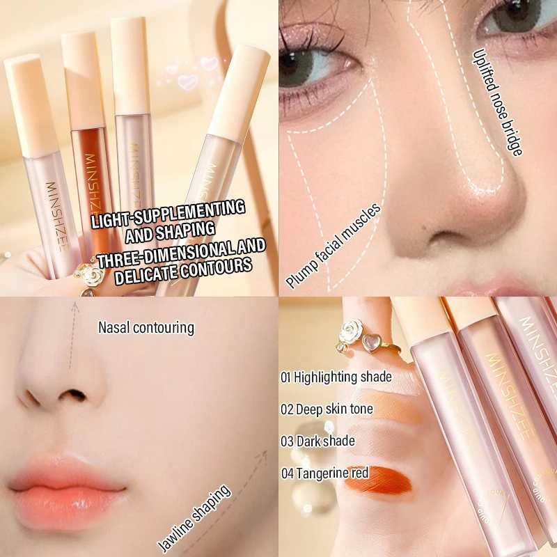 Liquid Contouring Stick 3D Cement Grey Nose Shadow and Highlighter Facial Brightening Cream Contour Bronzer Concealer MakeupXJ250618