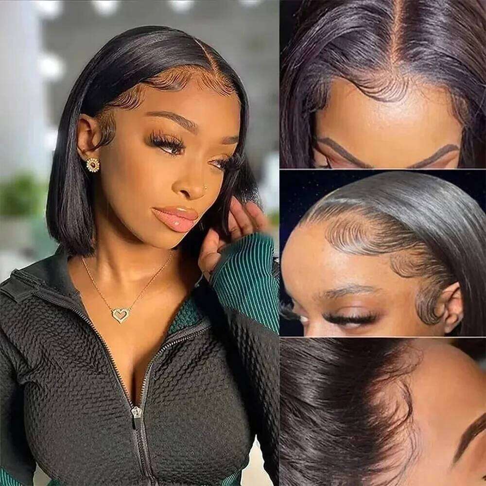 14 16 Inch Bone Straight Bob Human Hair 13x4 13x6 HD Lace Front Wigs 5X5 Closure Glueless Wig Brazilian Raw 200% For Women
