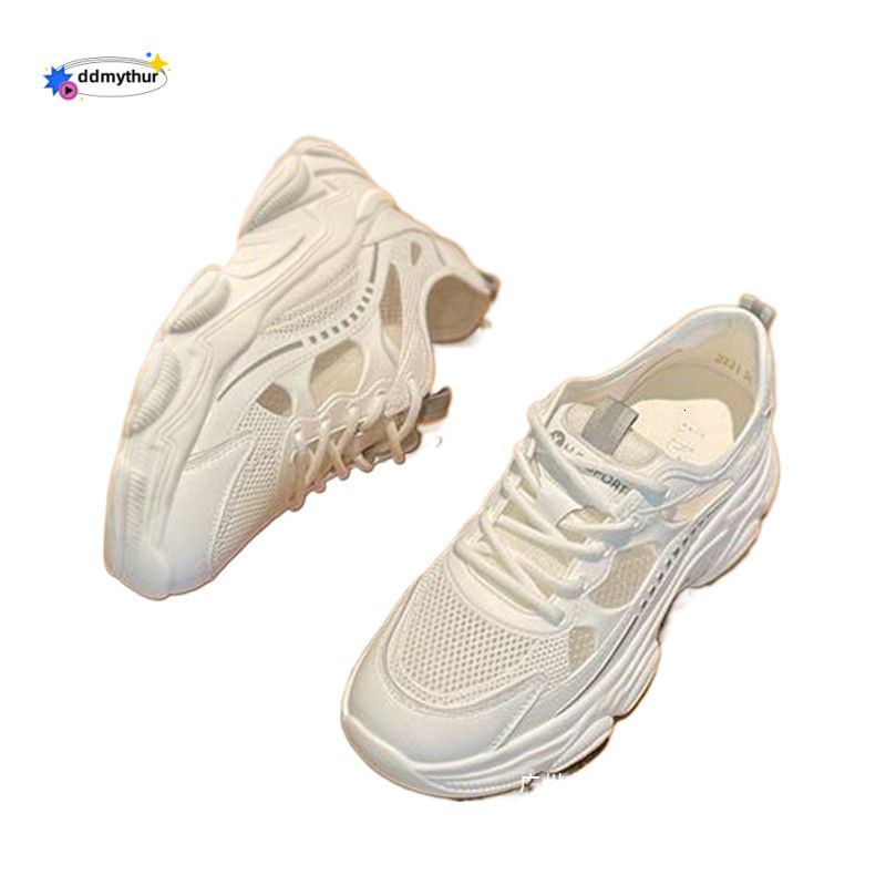 Sneakers 2025 Summer New Casual Dad Thin Hollow Breathable Lightweight Mesh Shoes for Women ddmythur