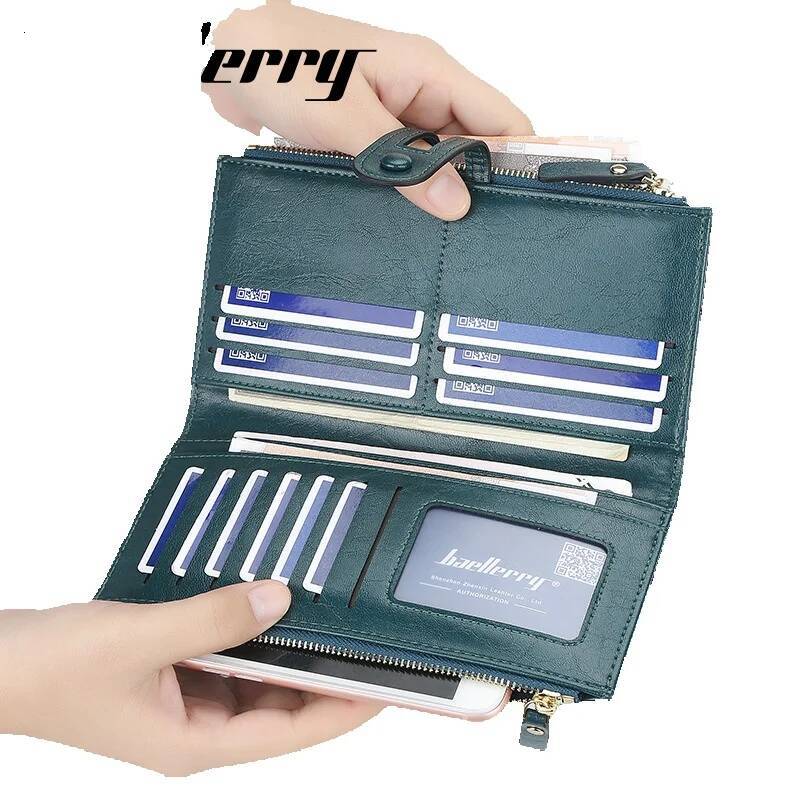 Free Shipping Designer Baellerry New Women's Long Buckle Wallet Multifunctional Luxury Bag Fashion Phone Bag Korean Style Zipper Coin Purse