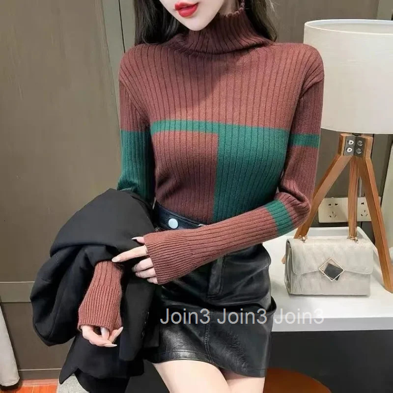 Turtleneck Hot Sale Winter Ladies Pullovers Fall Womens Knit Sweater Warm Wear To Work Original Elegant All Cheap Basic Top