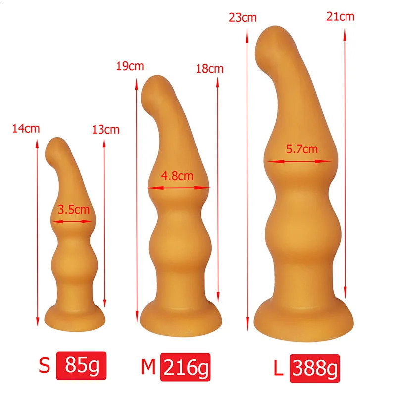 In-Depth Anal Plug Dilatior Anal Beads With Suction Cup Silicone Butt Plug Adult Toys Mens Sex Masturbator Plug Vagins Anal Toys 250617
