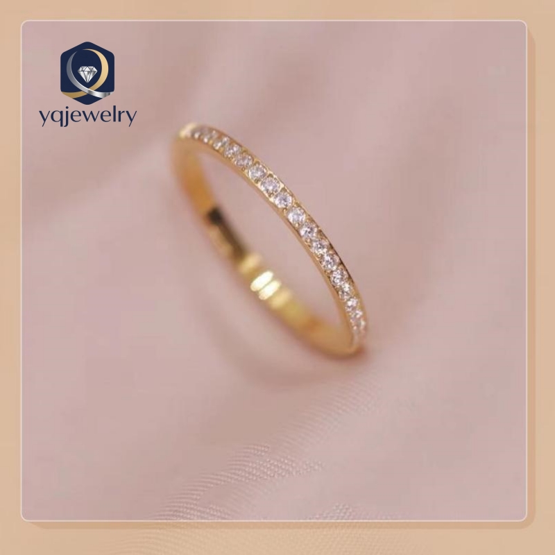 luxury jewelry designer ring Bling Diamond Shining Crystal Slim rings for women Finger Tail Ring Silver Gold Colors designer rings size 5 6 7 8 9 10 11