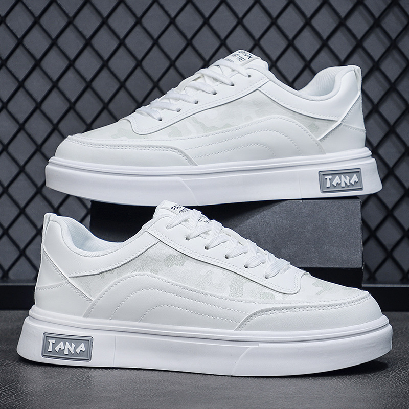 Designer Shoes, summer men's casual sneakers, trendy shoes, Korean version white sneakers, low-top lace-up, seasonal fashion sports shoes, free s