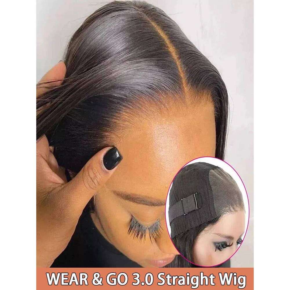 Glueless Straight 5x5 Hd Closure Wig Ready To Wear 13x4 Transparent Front Lace Wigs Human Hair Pre Plucked