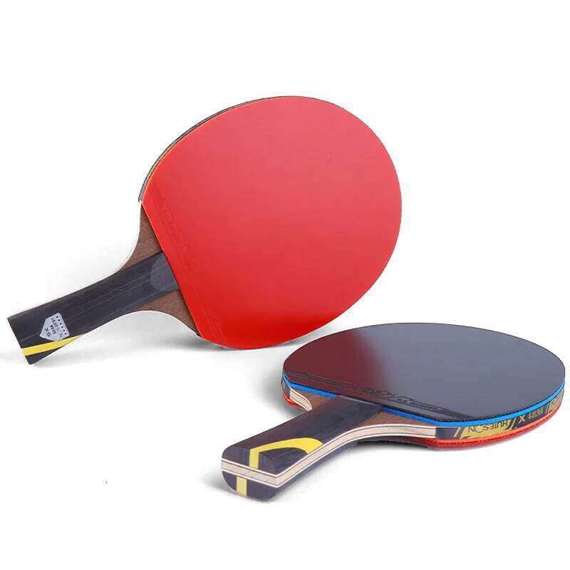 HUIESON 6 STAR Table Tennis Pcs High Performance Ping Pong Paddle Bat Racket 5 Wood 2 Carbon with Good Control