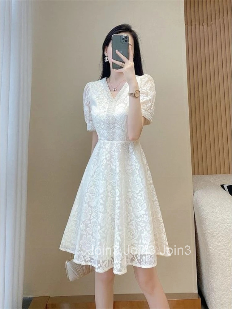 Womens Dress White Female Dresses Formal Occasion Midi Soft One-piece New in On Promotion Elegant Chic Fashion Summer 2025 Xxl