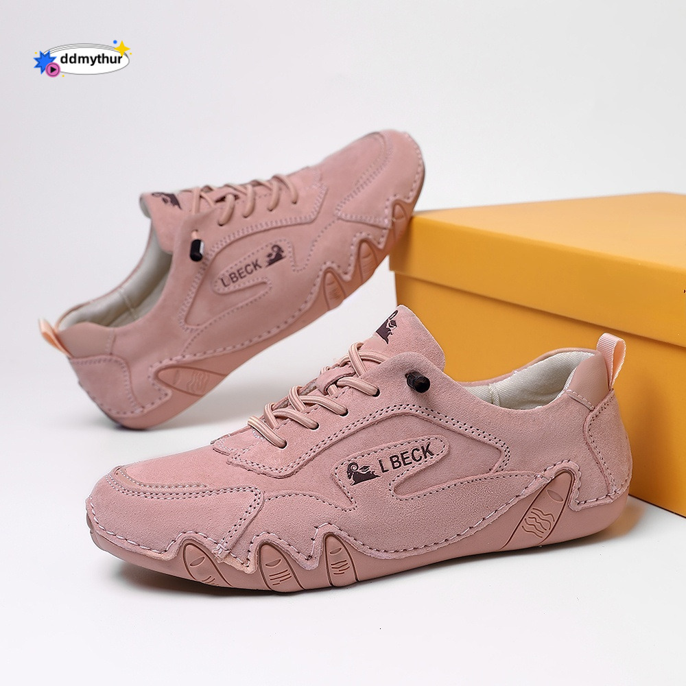 Genuine Leather Large Size Unisex Outdoor Casual Spring Summer Couple Sports Shoes