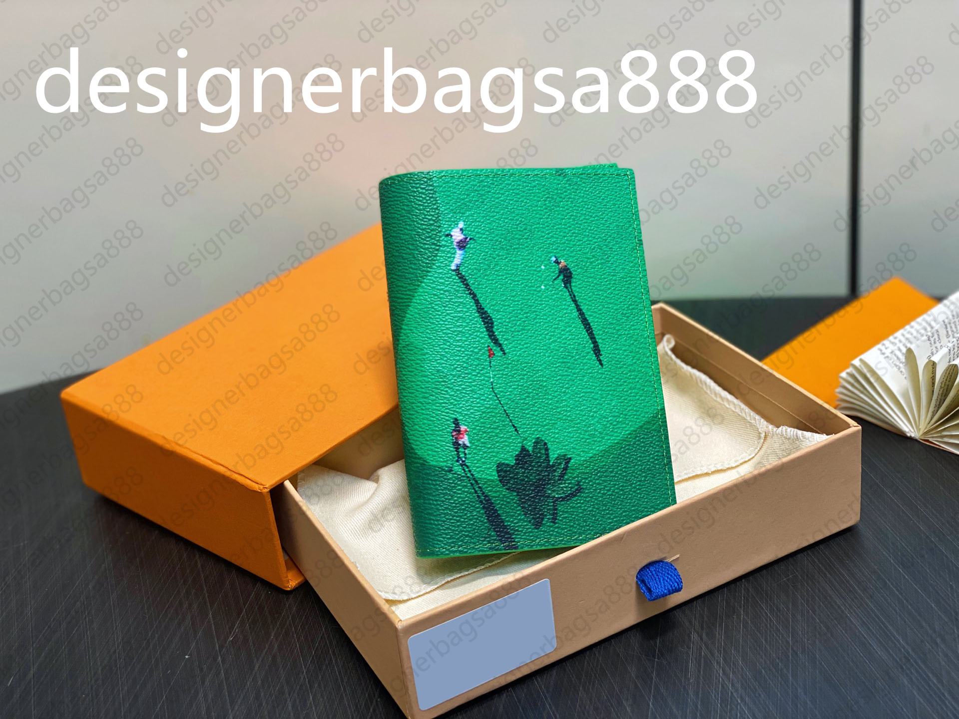 Top Quality Multiple Wallet POCKET ORGANIZER leather card holders men wallets money purse flower letters credit short money Short wallet golf 888