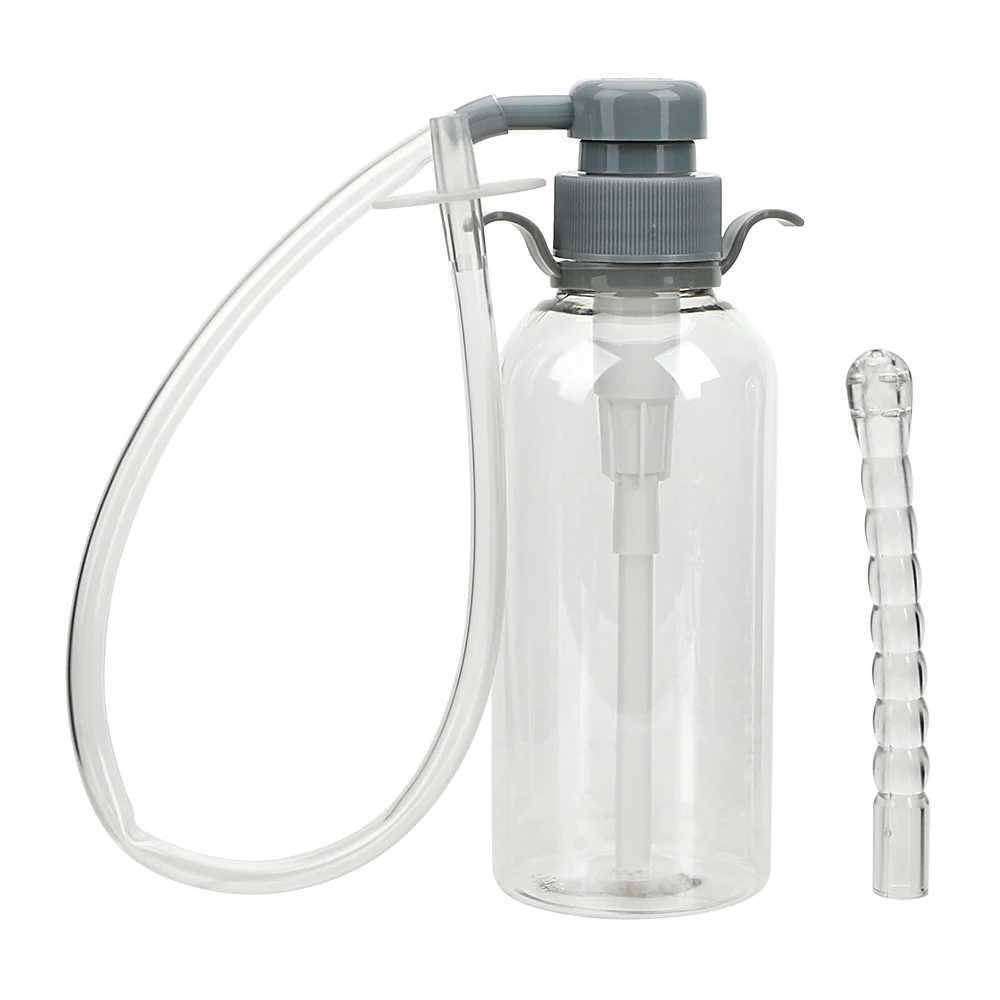 300mL Oil Pump Plug Anal Washer for Women Vaginal Shower Men Butt Cleaner Sex Toys Couples Adult Games Erotic W250618