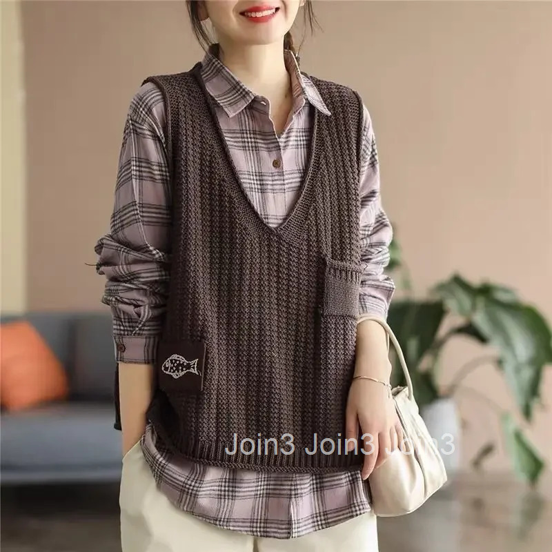 Female Sweater Solid Cropped Waistcoat Short Pullover Womens Knitted Vest Clothing Trend 2025 On Offer Formal Casual Fashion