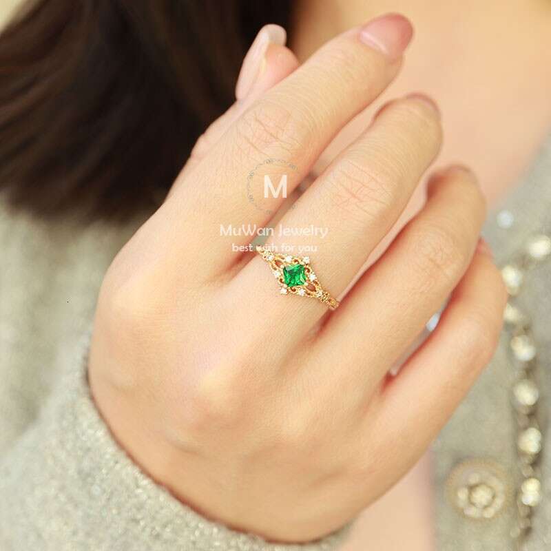 Inlaid Diamond Light Luxury Hollow INS Niche Design Sense Minimalist Open Ring