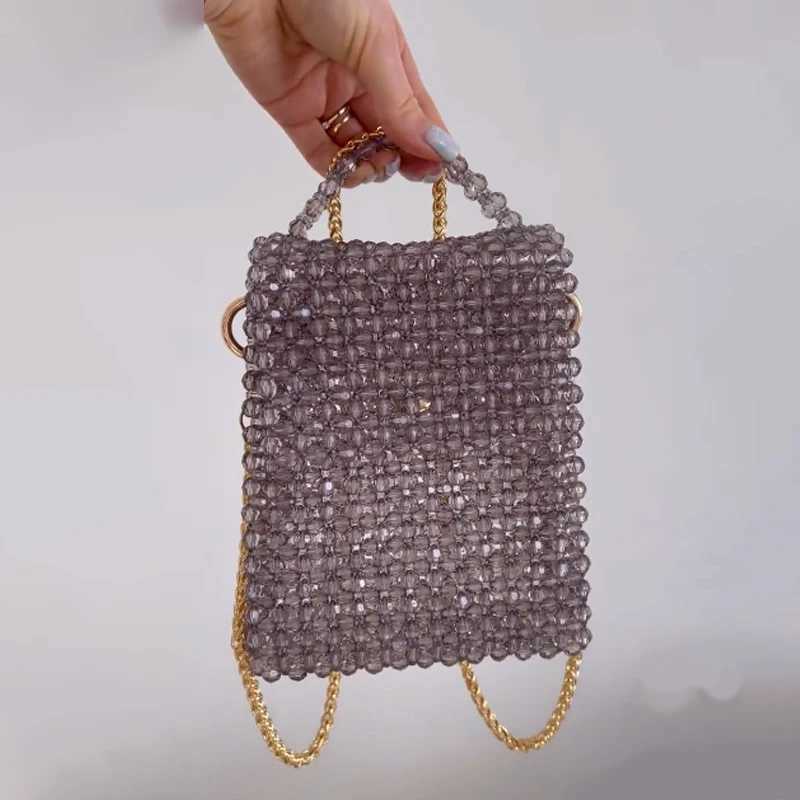 Clutches Crystal Bead Bag Women Handbags Evening Shopping Dinner Handmade Small Chain Gift for Her Design Purses Summer Z250618