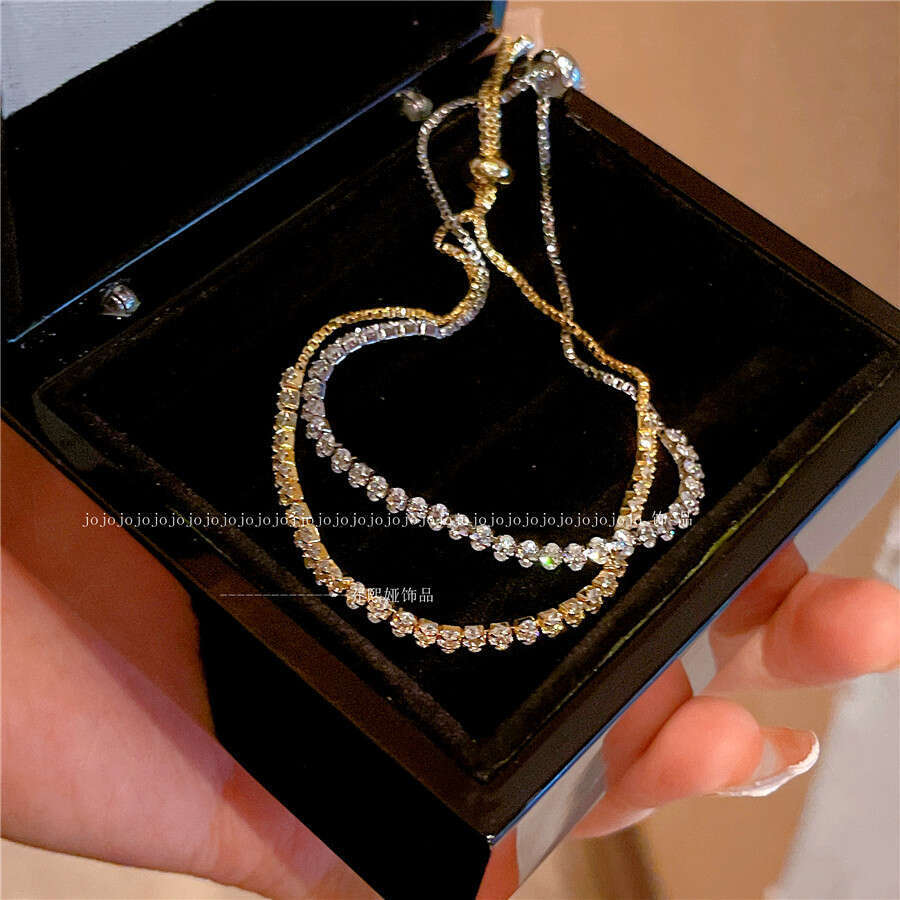 Niche Shiny Zircon 2025 New Style Brightening Micro-inlaid Electroplated Real Gold Bracelet