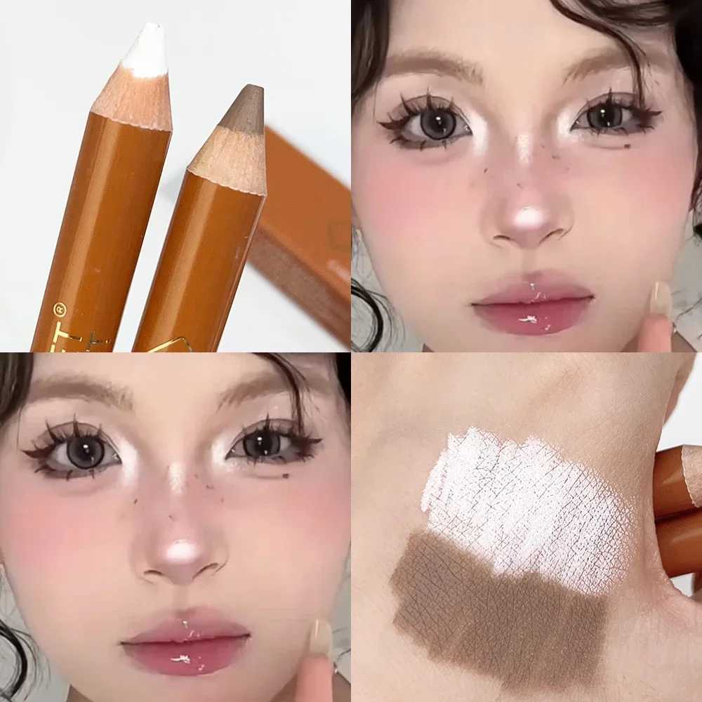 Double-ended Contouring Pen Nose Shadow Sculpting Face Brightening Corrector Natural 3D Highlighter Shading Stick Korean Makeup XJ250618