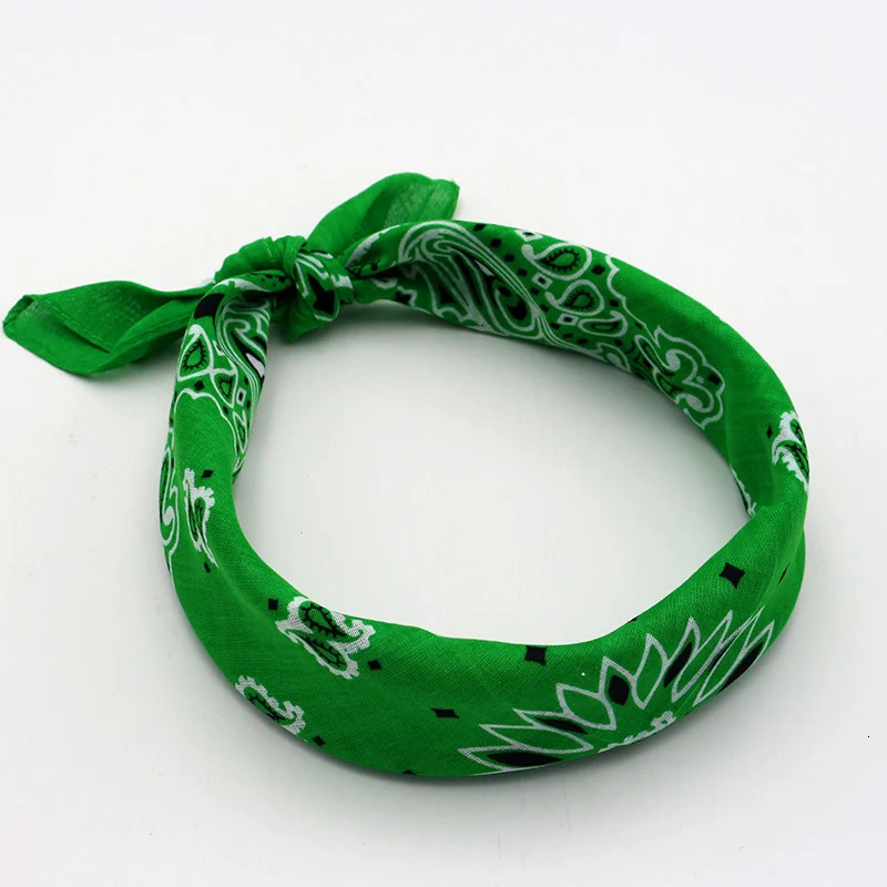 Hip-hop Men Bandana Scarf Printed Paisley In Blue Green Purple Color Cotton Headband Handkerchiefs 250617
