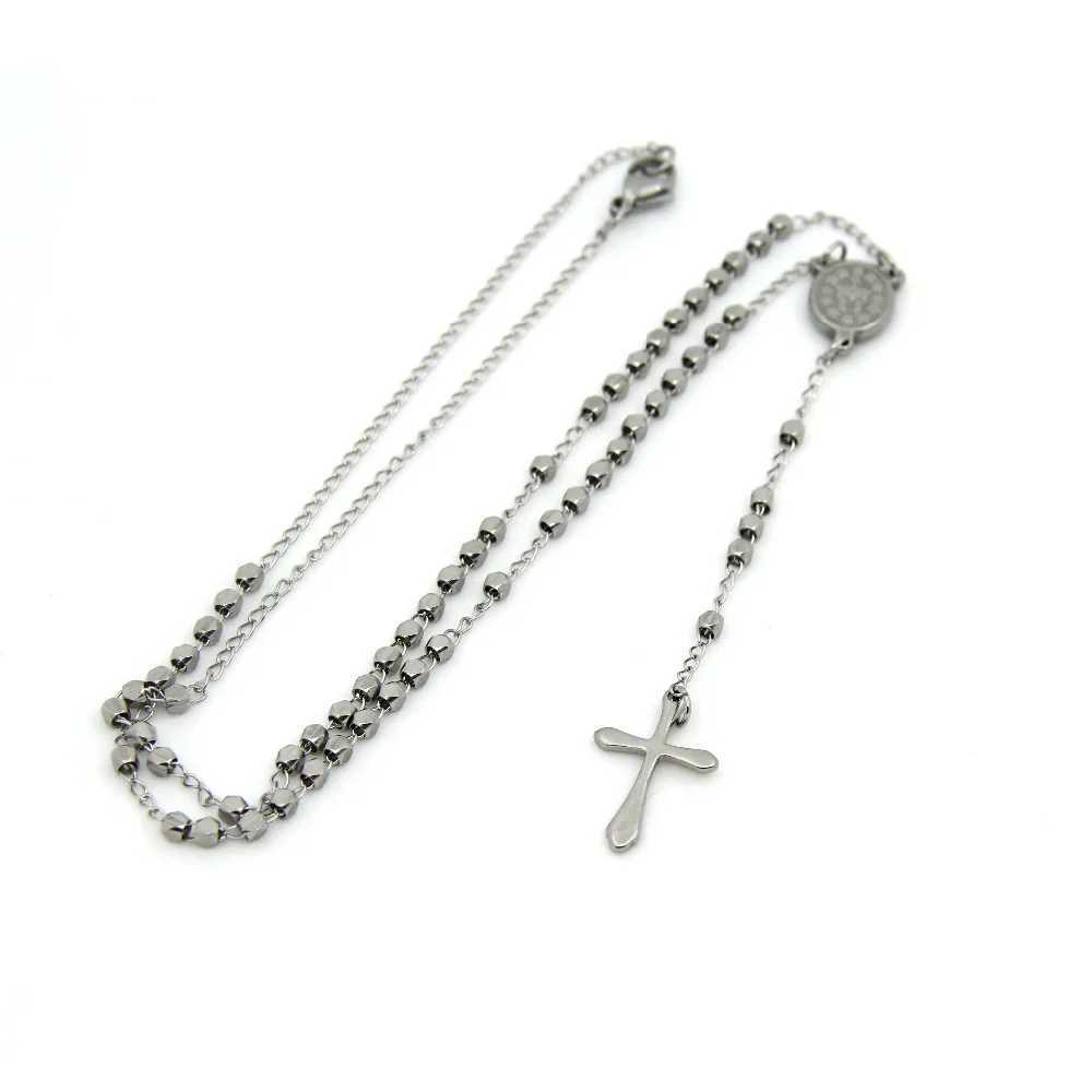 Hot Sale New Classic Collares Mujer Collier Male Cross Pendant Necklace Charm Steel Chain Fashion Jewelry W250618