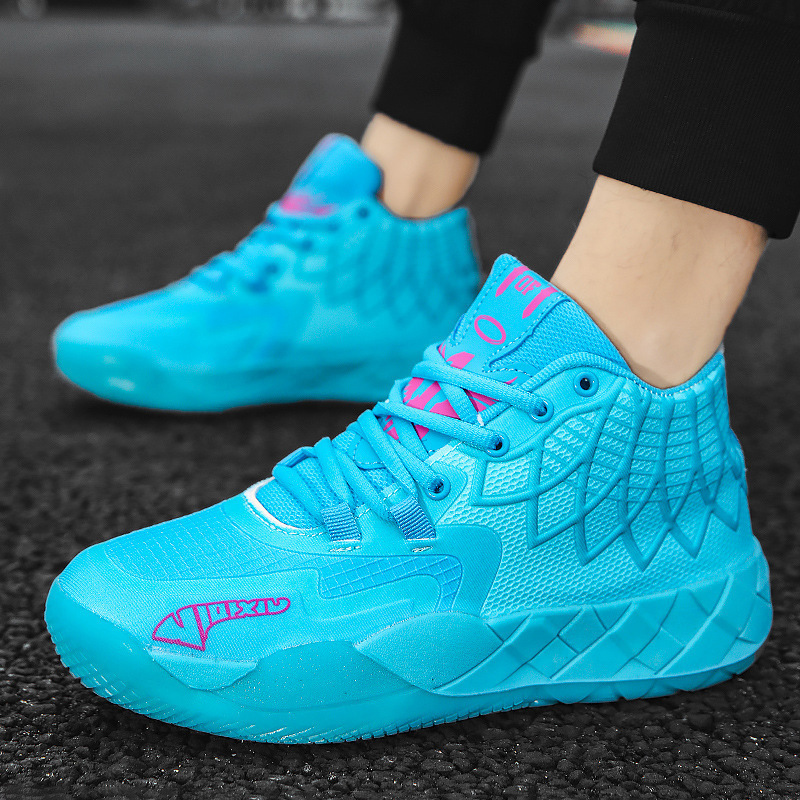 new hot sale designer shoes basketball shoe for men Shock absorption ventilation mesh purple blue outdoor sports trainers sneakers