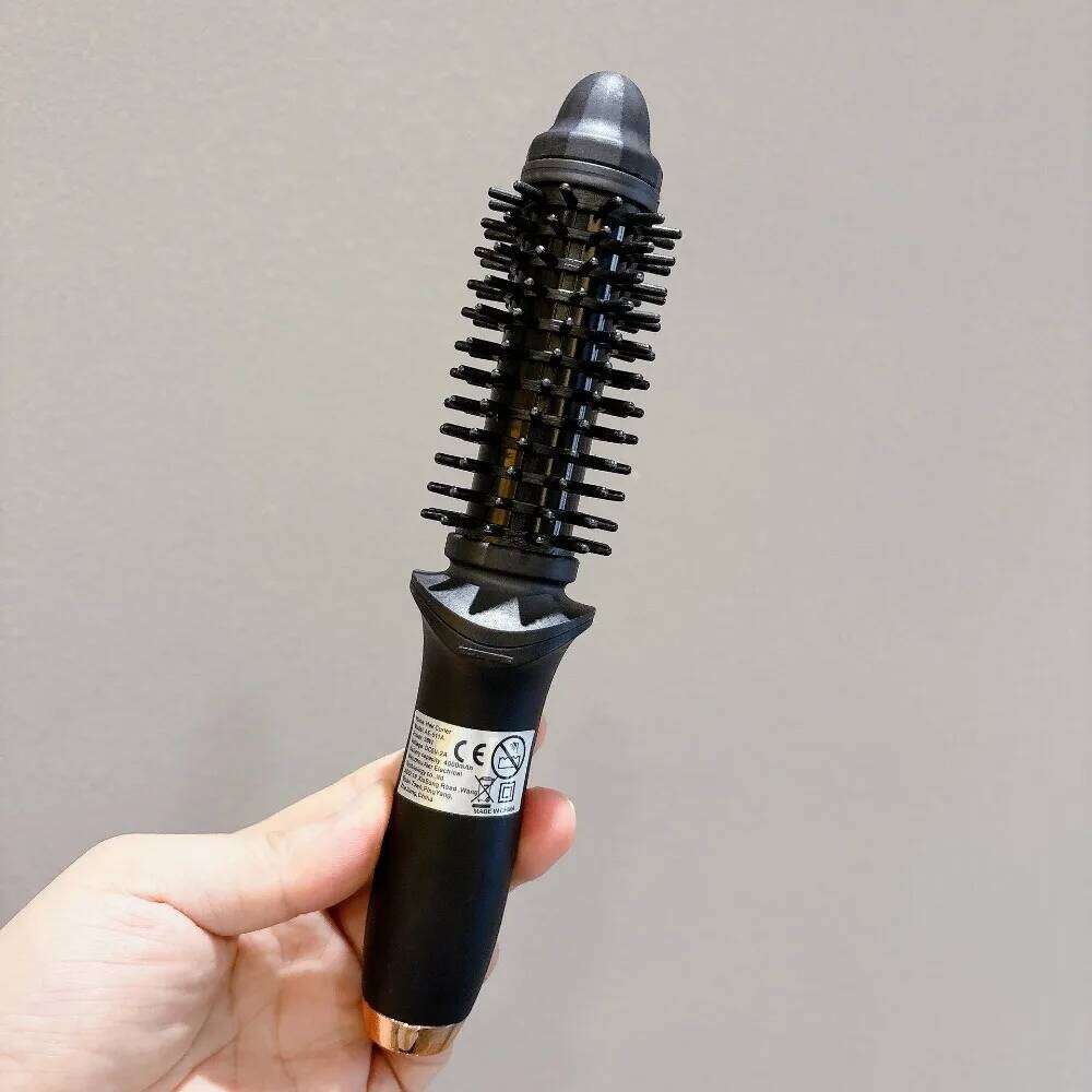Portable Cordless Curling Iron 3 Temp Settings Automatic Straightener Anti-Scald Rechargeable Hair Brush for Travel