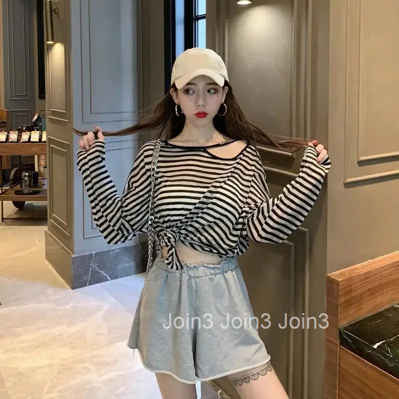 With Sleeves Cotton Top Female Spring Autumn Womens Long Sleeve T-shirt Y2k Vintage One Pieces Emo Korean Reviews Clothes Style