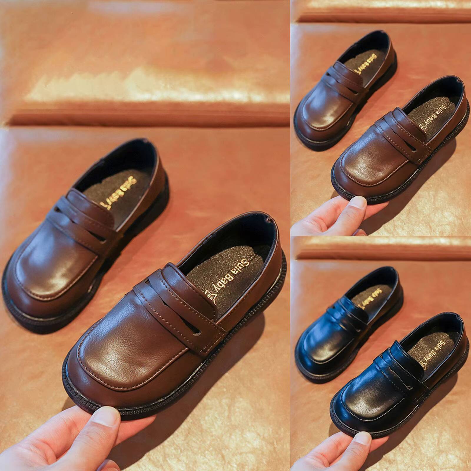 Children's Shoes Ddmyshoesvip Toddler Boys Girls Dress Comfort Lace Up School Shoes Loafer Toddler Little Kid E Black Little Girls Sneakers