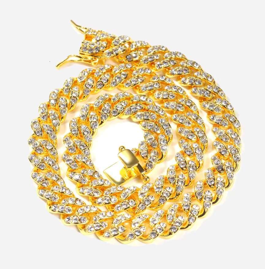 Mens 14K Gold Solid Iced out Cuban Link 12 mm Necklace Luxury Custom Jewelry with Moissanite round Brilliant Cut