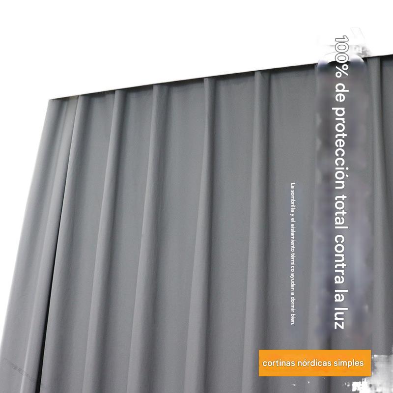A542 curtains are not transparent and blackout balcony bedroom Roman rod new blackout curtain for rental houses waterproof sun protection wholesale