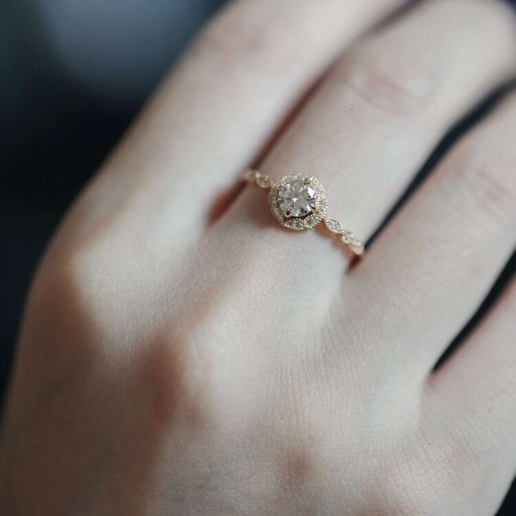 Mariage D'Amour Dream Wedding Fantasy Petal Full Inlaid Moissanite Light Luxury Versatile Ring