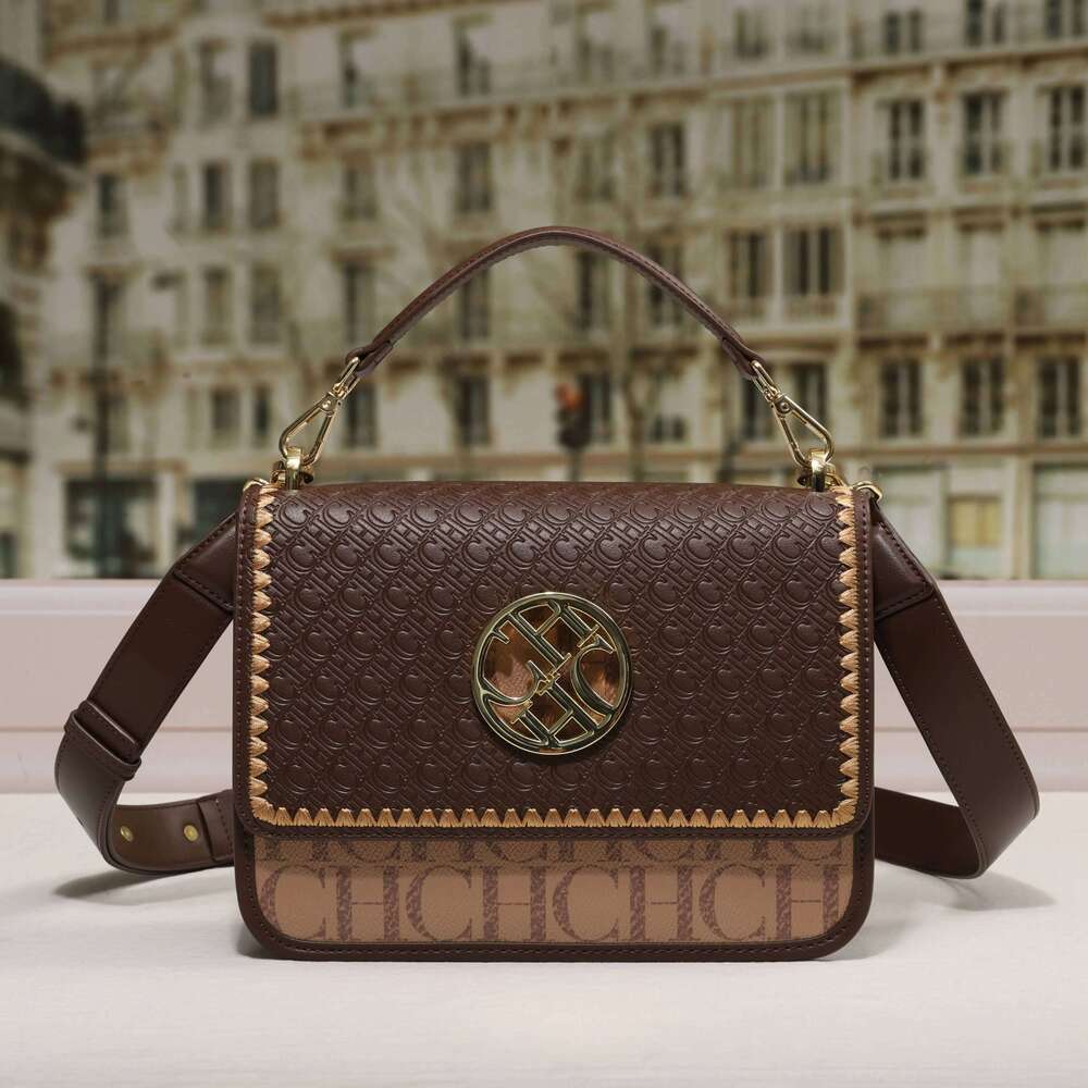 CH Solid Shoulder Dark Letter Emed Ladies Party Bag Exquisite Brand Fashion Design Handbag Classic
