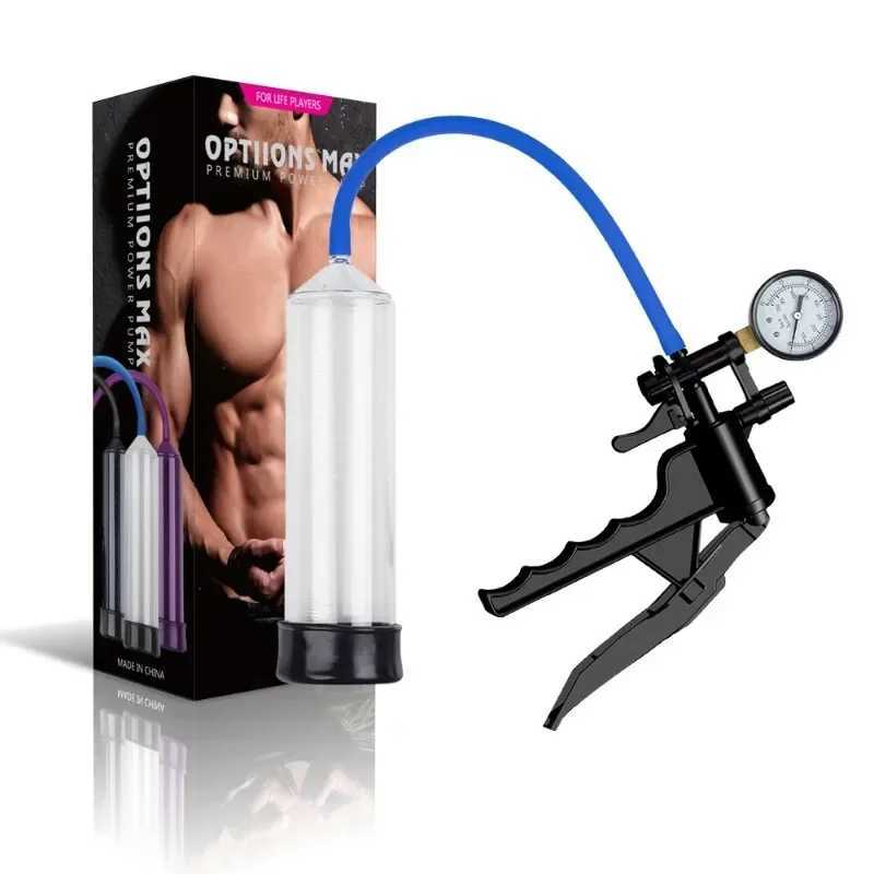 Penis Pump Manual Penis Enlarger Sex Toy for Men Vacuum Pump Male Masturbation Penis Extender Trainer Adults Sex Product W250618